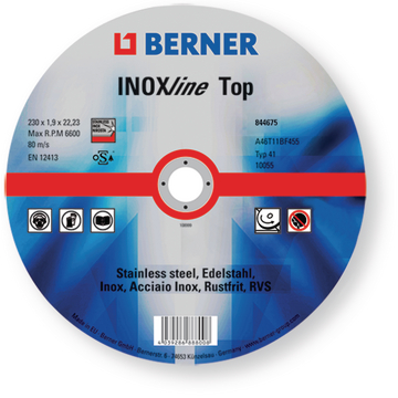 Disco de desbaste INOXline Top, medidas 125x6x22,2 mm